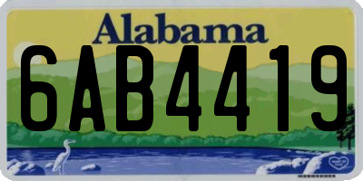 AL license plate 6AB4419