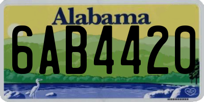 AL license plate 6AB4420