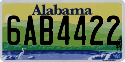 AL license plate 6AB4422