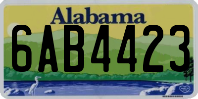 AL license plate 6AB4423