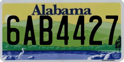 AL license plate 6AB4427