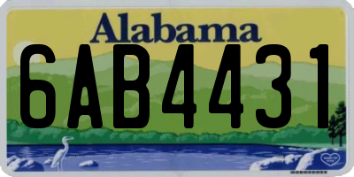 AL license plate 6AB4431