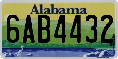 AL license plate 6AB4432