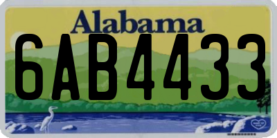 AL license plate 6AB4433