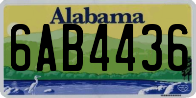 AL license plate 6AB4436
