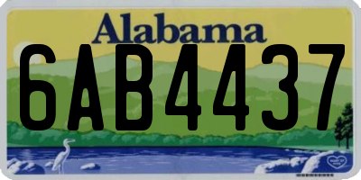 AL license plate 6AB4437