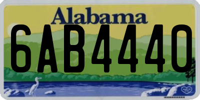 AL license plate 6AB4440