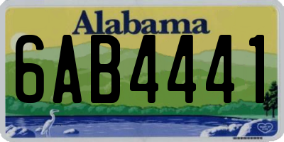 AL license plate 6AB4441