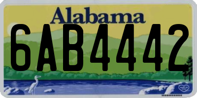 AL license plate 6AB4442