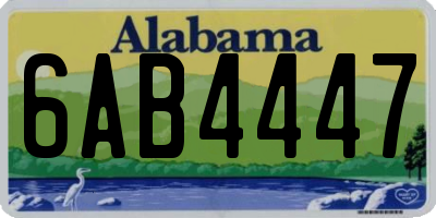 AL license plate 6AB4447