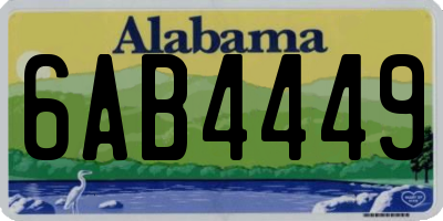 AL license plate 6AB4449