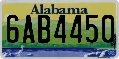 AL license plate 6AB4450
