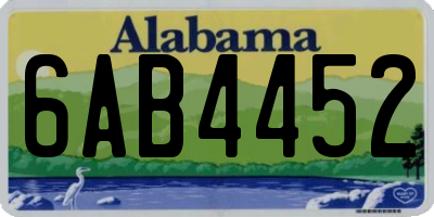 AL license plate 6AB4452