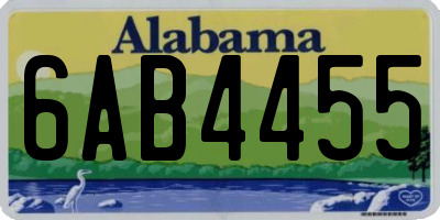 AL license plate 6AB4455