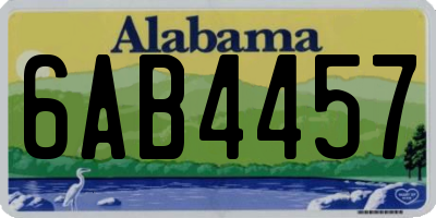 AL license plate 6AB4457