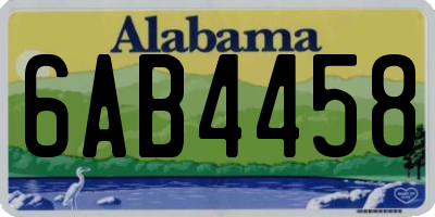 AL license plate 6AB4458