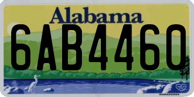 AL license plate 6AB4460