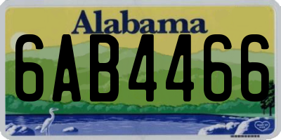 AL license plate 6AB4466