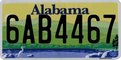 AL license plate 6AB4467