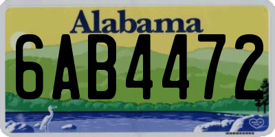 AL license plate 6AB4472