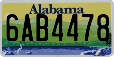 AL license plate 6AB4478