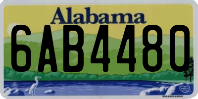 AL license plate 6AB4480