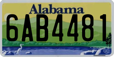 AL license plate 6AB4481