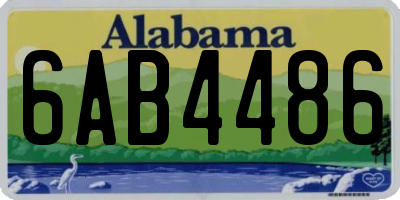 AL license plate 6AB4486