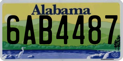 AL license plate 6AB4487
