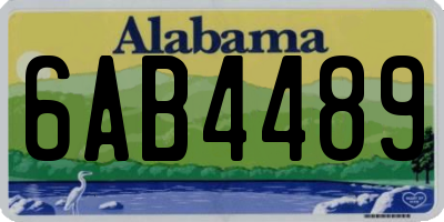 AL license plate 6AB4489