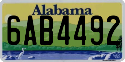 AL license plate 6AB4492