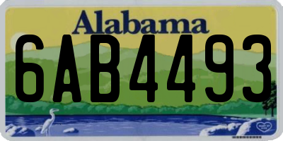 AL license plate 6AB4493