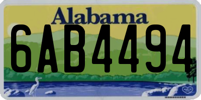 AL license plate 6AB4494