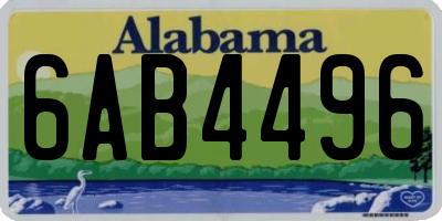 AL license plate 6AB4496