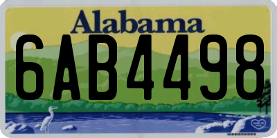 AL license plate 6AB4498