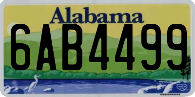 AL license plate 6AB4499