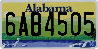 AL license plate 6AB4505