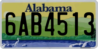 AL license plate 6AB4513