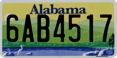 AL license plate 6AB4517