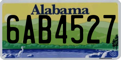 AL license plate 6AB4527