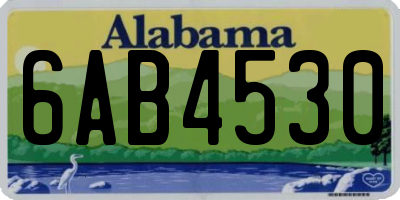 AL license plate 6AB4530