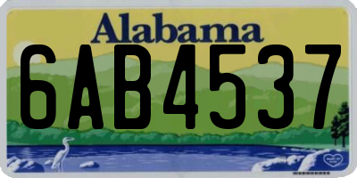 AL license plate 6AB4537