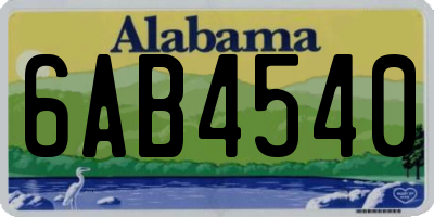 AL license plate 6AB4540