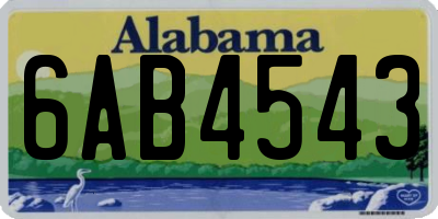 AL license plate 6AB4543