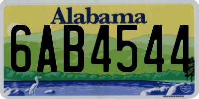 AL license plate 6AB4544