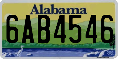 AL license plate 6AB4546