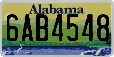 AL license plate 6AB4548