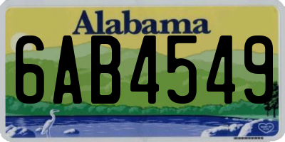 AL license plate 6AB4549