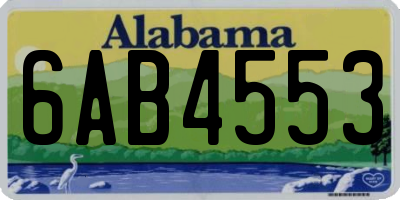 AL license plate 6AB4553