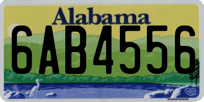 AL license plate 6AB4556